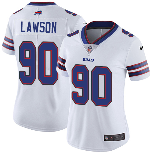 Nike Bills #90 Shaq Lawson White Women's Stitched NFL Vapor Untouchable Limited Jersey - Click Image to Close